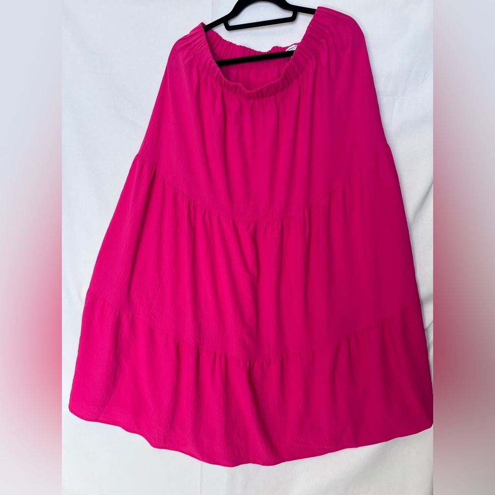 Chic Soul Vibrant Pink Maxi Skirt